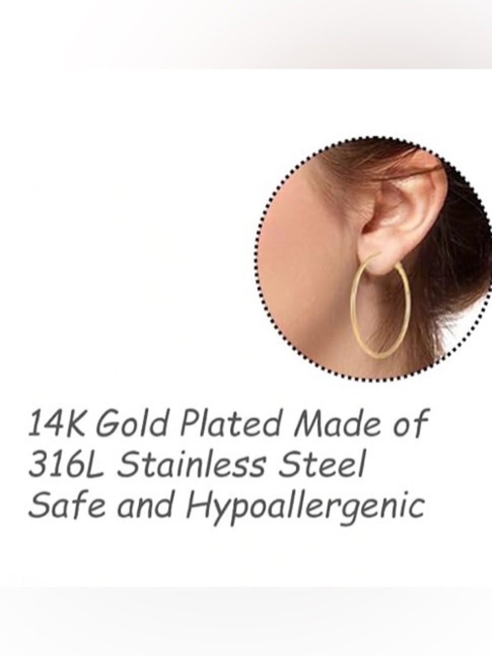 ⭐️FINAL PRICE 40MM Stainless Steel Classic Hoop Earrings - 40MM - Picture 9 of 10
